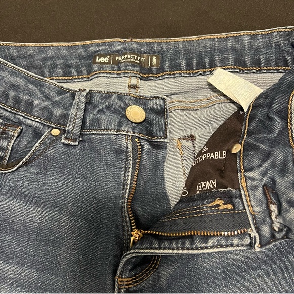 Lee Perfect Fit Straight Leg Jeans Low Rise Size 29 Y2K Denim Women - Picture 3 of 12